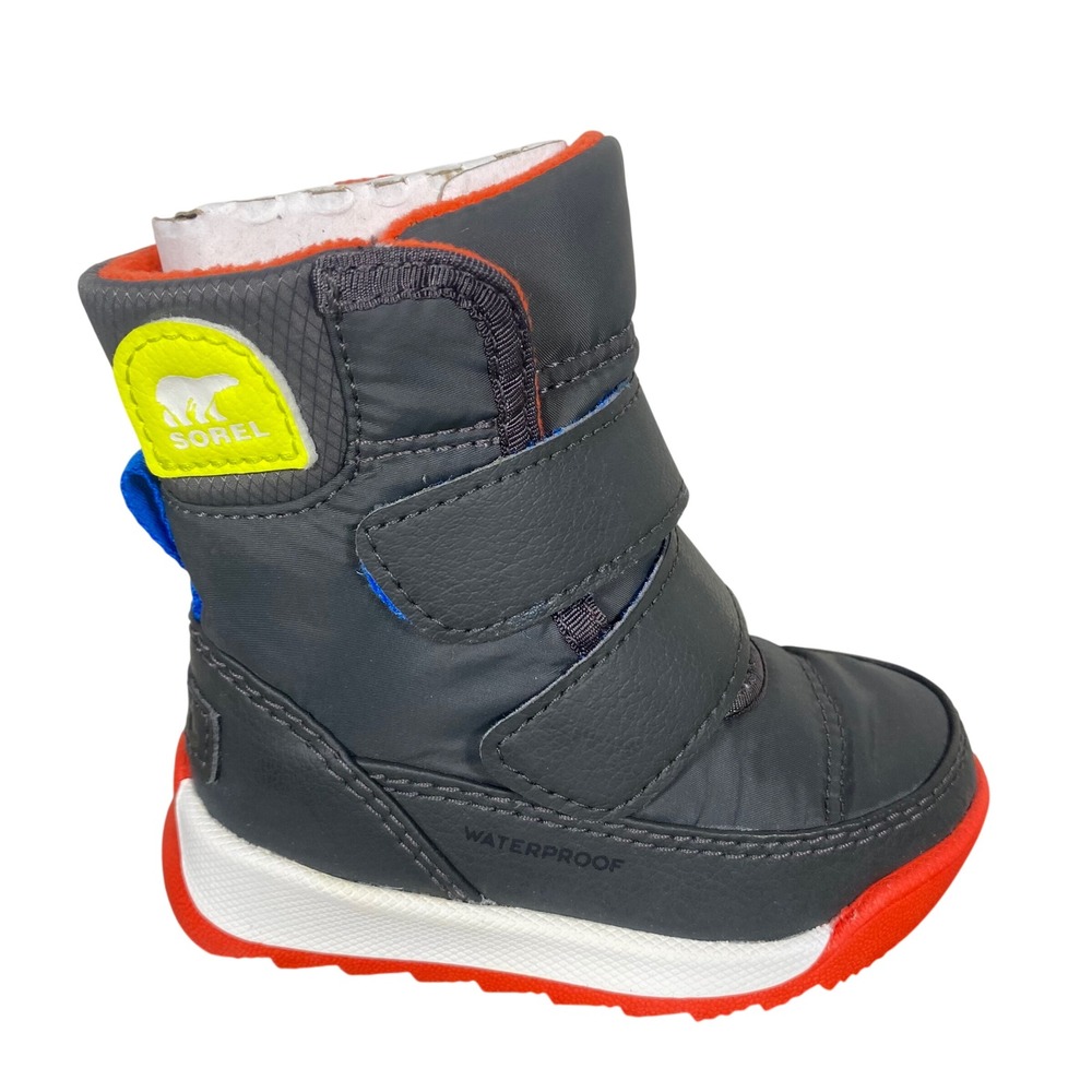 NEW Sorel Toddler Whitney II Strap WP Waterproof Snow Boots Jet Poppy Red 4